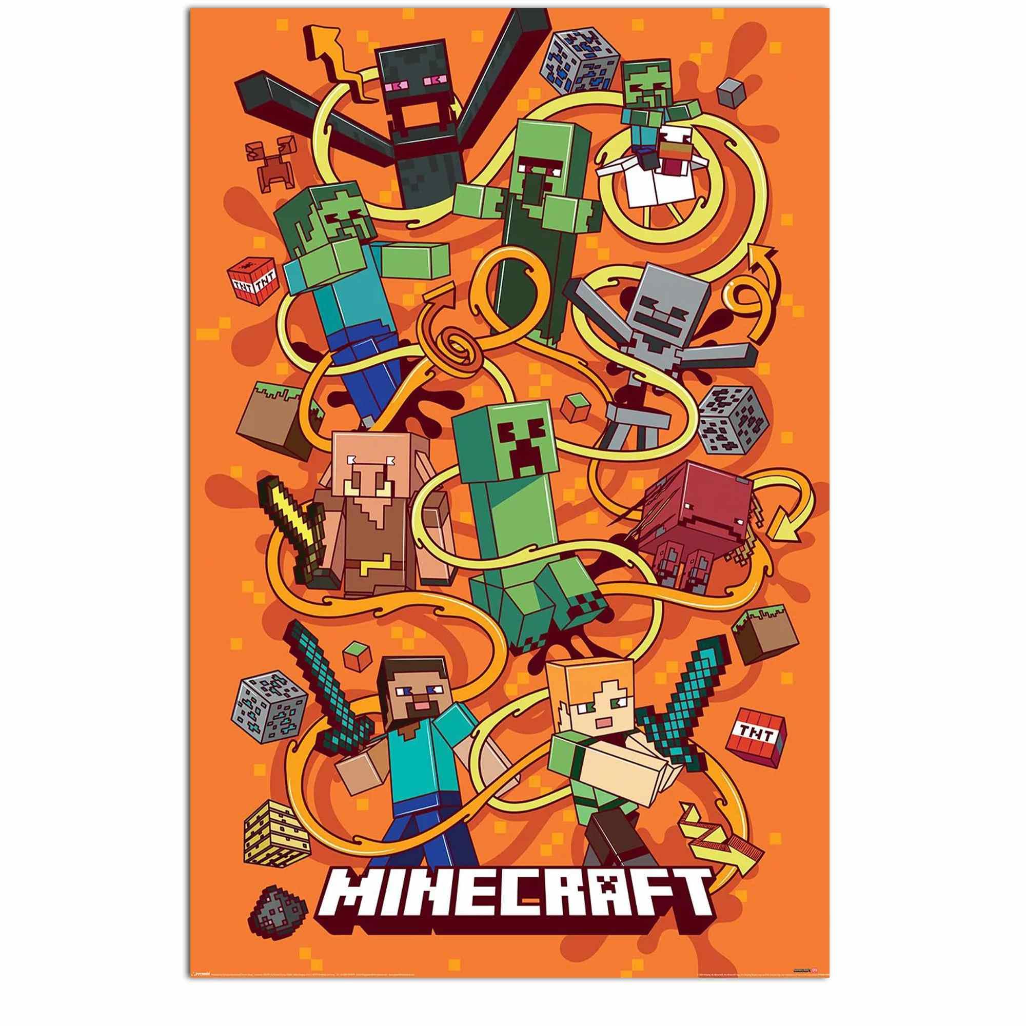 Pyramid International Multicoloured Minecraft Poster Funtage Montage
