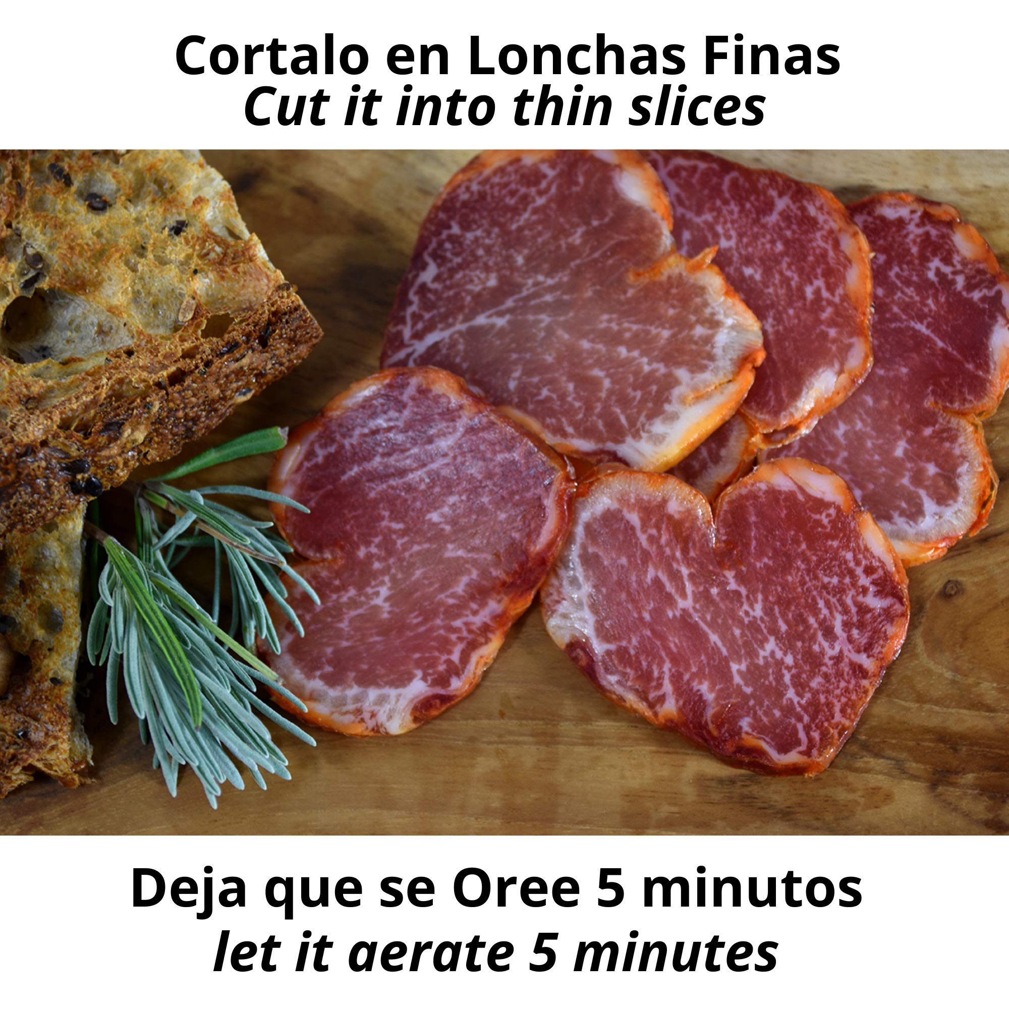1.2 kg aprox Lomo Iberico de Bellota 100% Iberico Pata Negra - Embutidos Ibericos de Bellota Patanegra Envasados al Vacio - Manjar Iberico - Aroma Intenso Profundo y Lleno de Matices