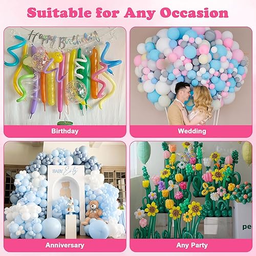 Miniatura 6 de AXHJ Balloon Pump Electric Air Pumps for Long Balloons, Electric Air Balloon Pump, Balloon Inflator for Foil Twisty Animal Balloons in Birthday