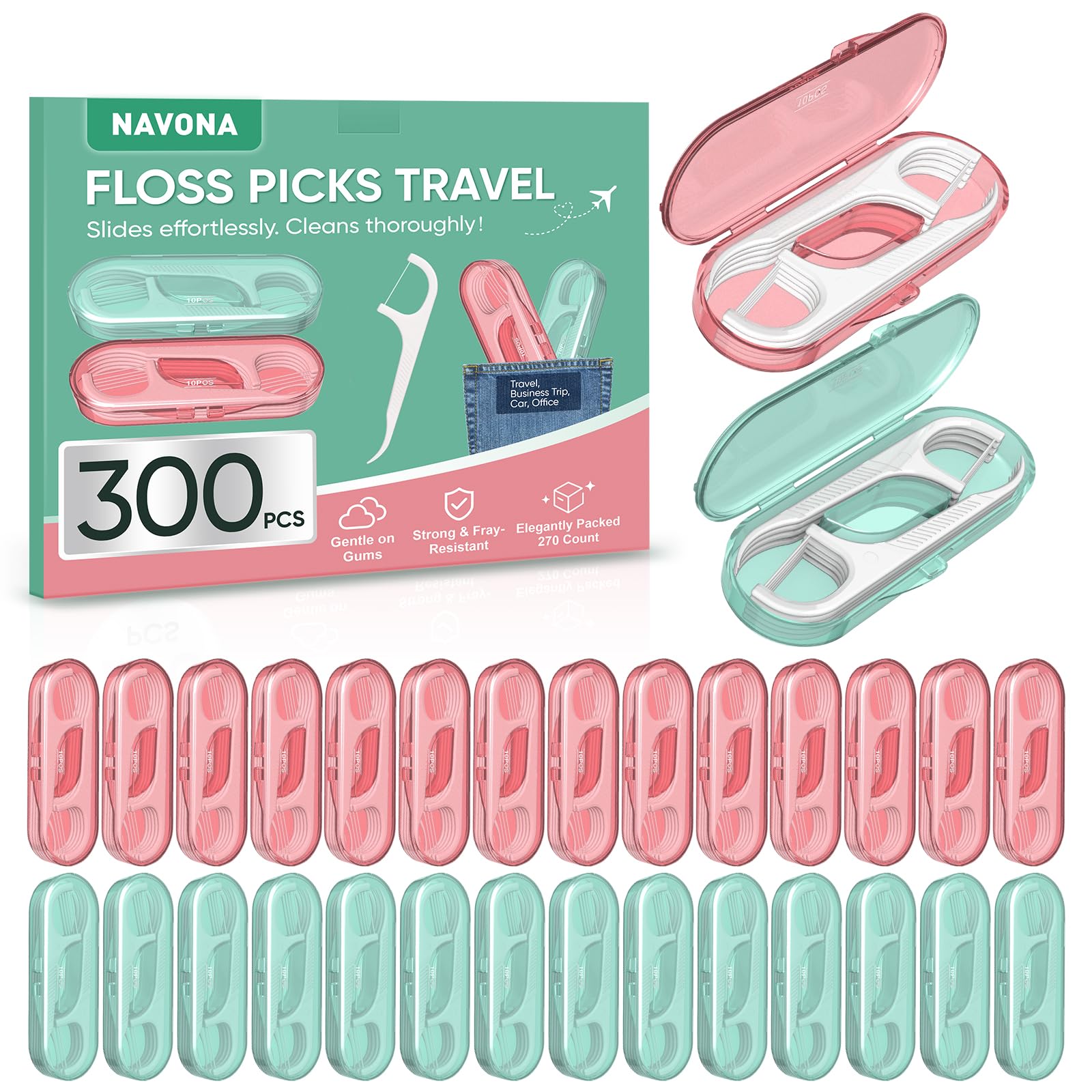 30-pack travel dental floss pick cases