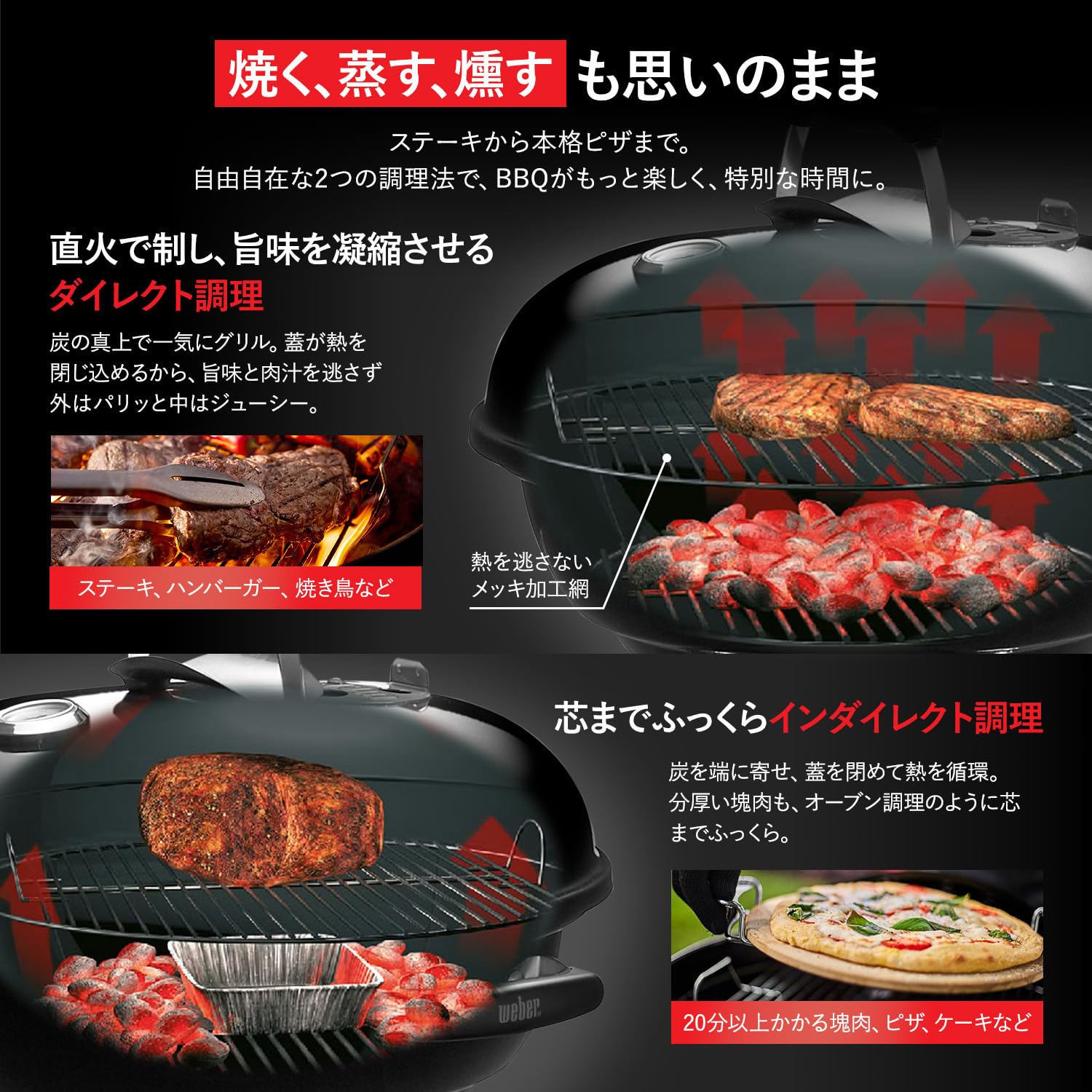 Amazon | Weber(ウェーバー) 直径47cm コンパクトケトル バーベキュー