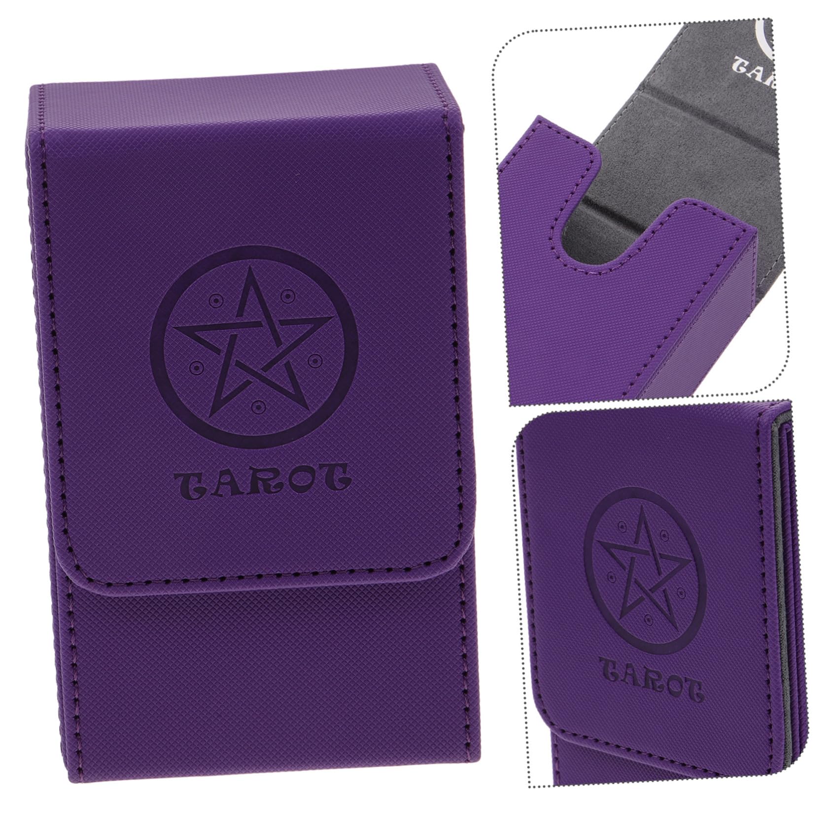 4pezzi Portatile Per Tarot Pu Case Stoccaggio Per Protezione Antimuffa e Antigraffio Capacità Per Collezionisti e Giocatori Tarot