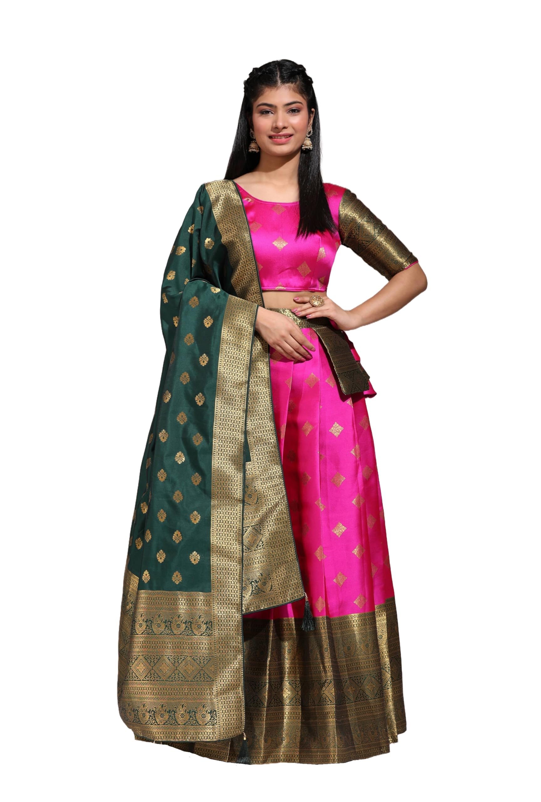 Indian Style Designer Lehenga Choli For Women Party Wear Chaniya - Main Image