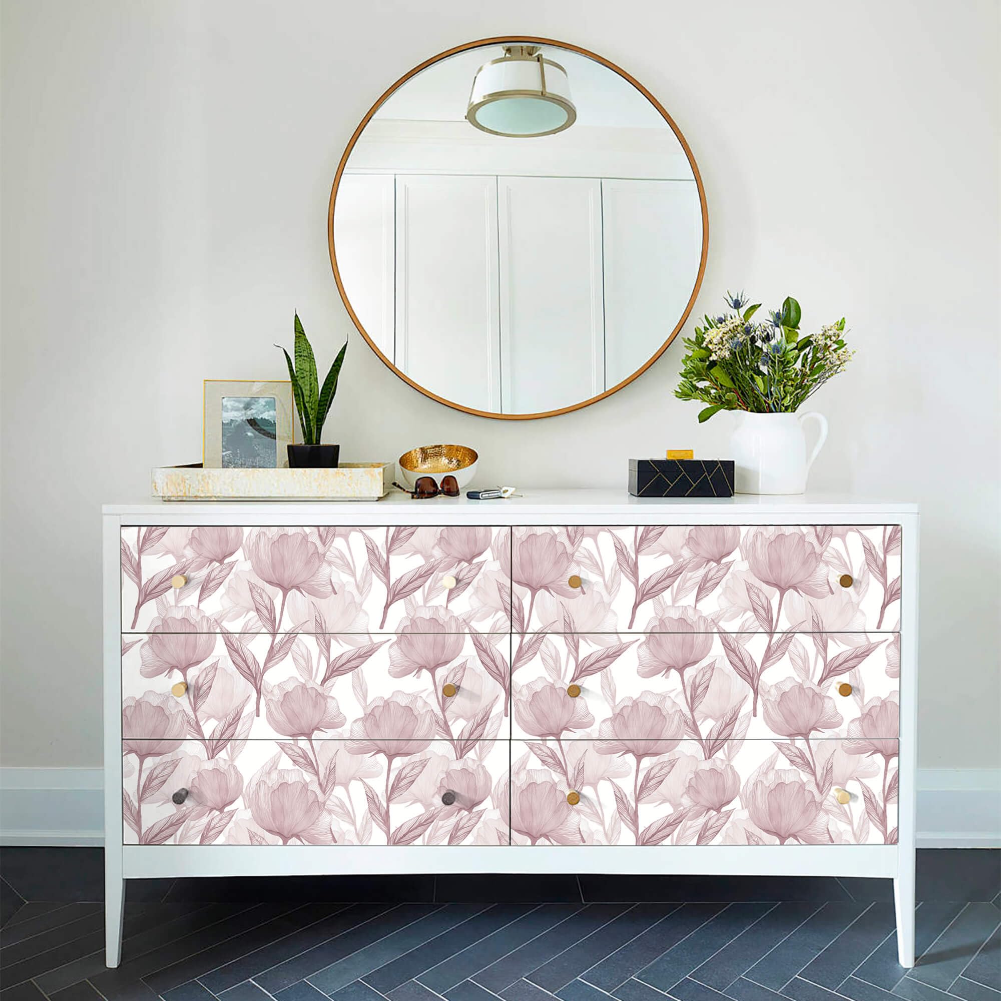 Snapklik.com : Peel And Stick Wallpaper Pink Contact Paper Modern Wall ...