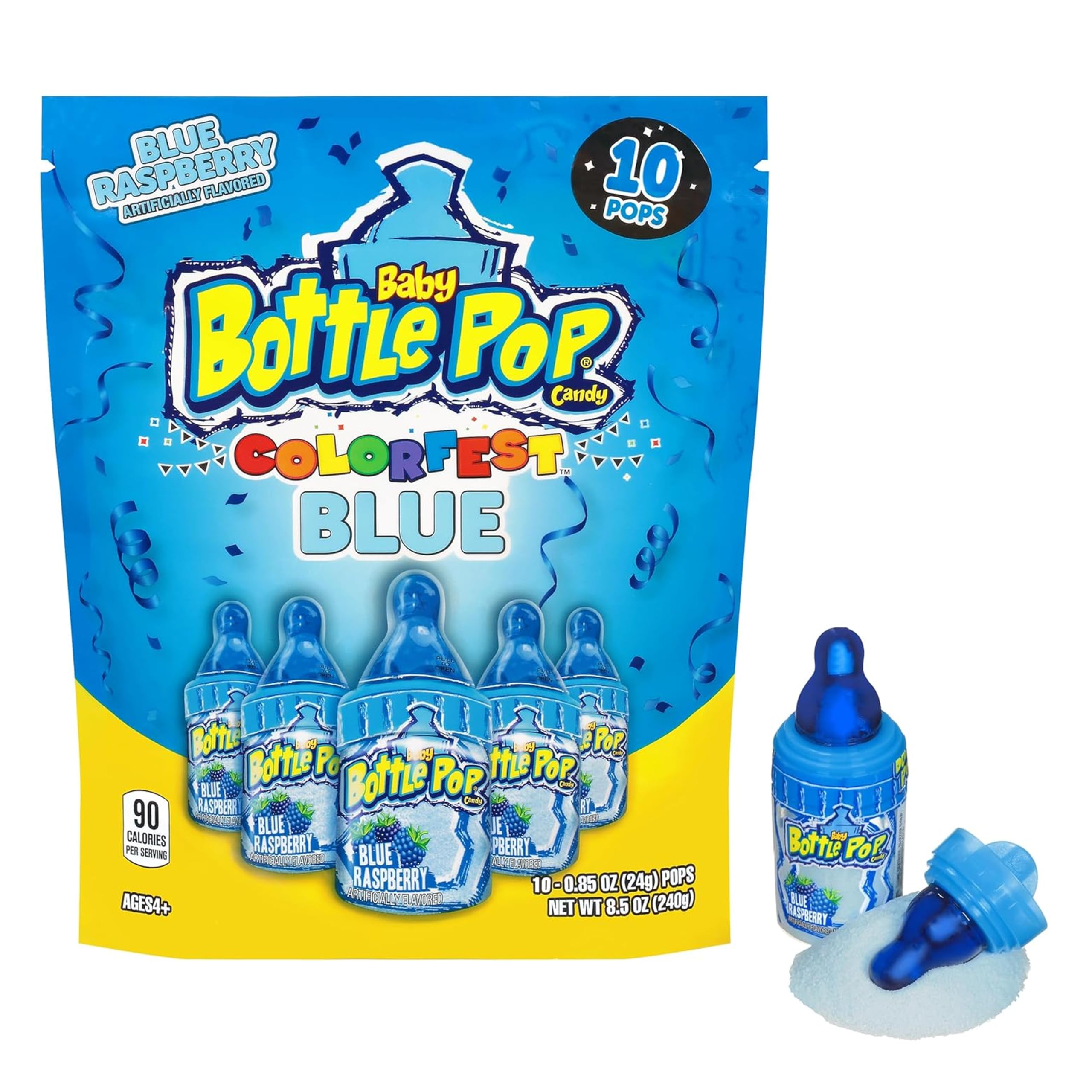 Amazon.com: Baby Bottle Pop Blue Raspberry Lollipops - 10 Count