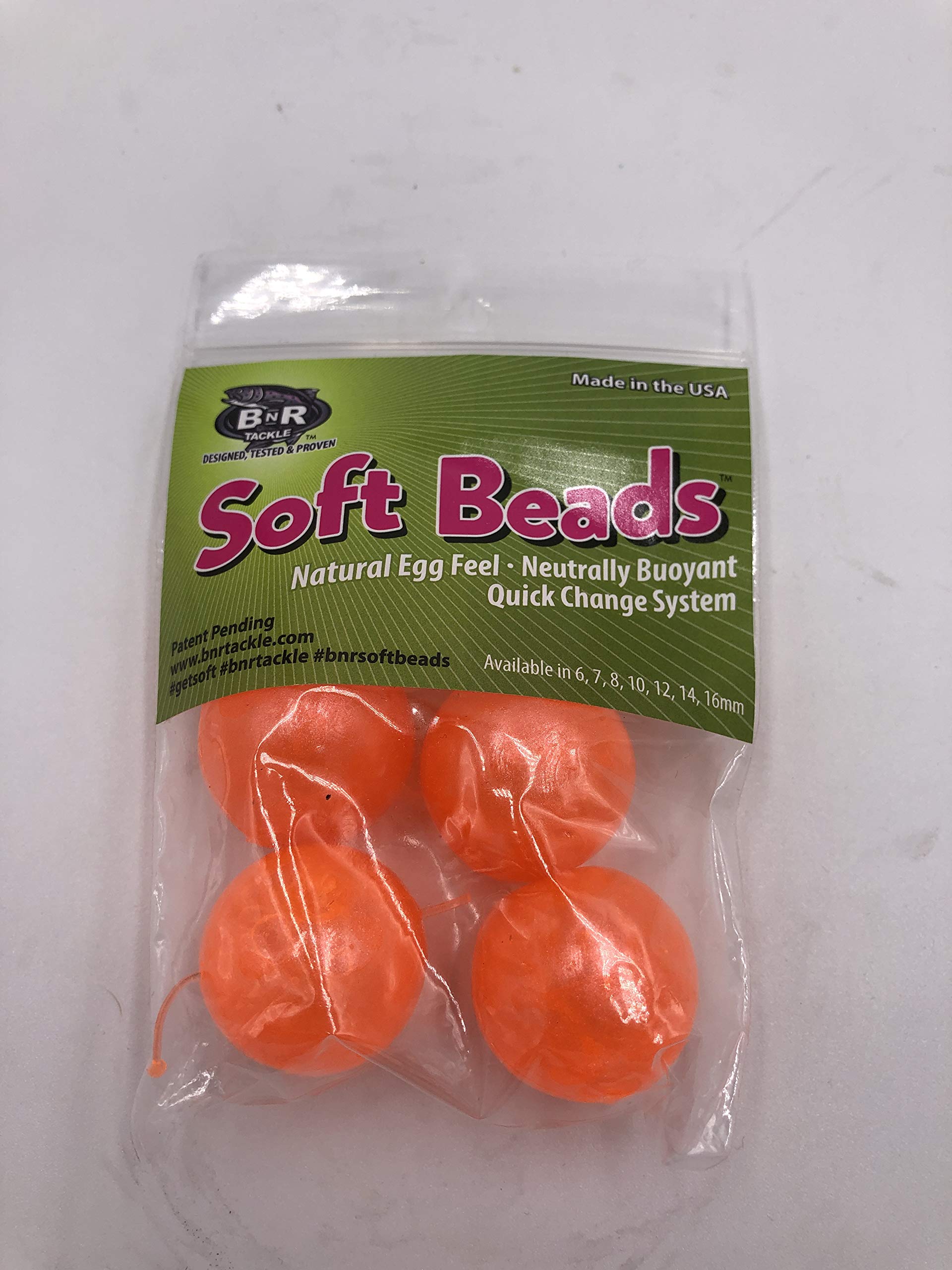 BnR Tackle Soft Beads Cream 25mm 4pk