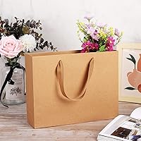 Vista 5 de EUSOAR Bolsas de papel de estraza para regalo, 55 unidades, 3 tamaños, reutilizables, resistentes, resistentes, resistentes, con asas, a granel