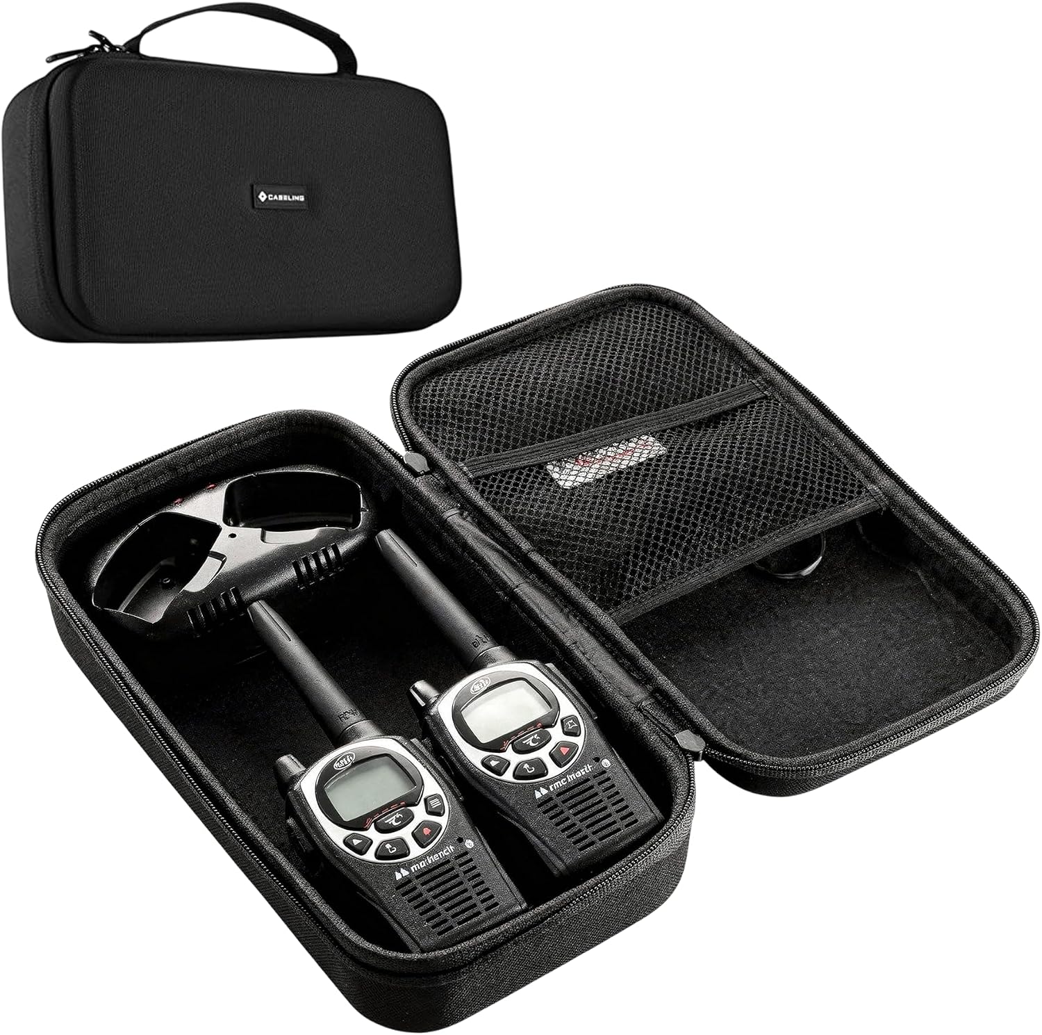 caseling Hard Case 11.6" x 6.2" x 3.17" - For GMRS 2-Way walkie Talkie - EVA Protection Hard Shell Holder for Storage and Travel - for Electronics (Radios NOT Included)