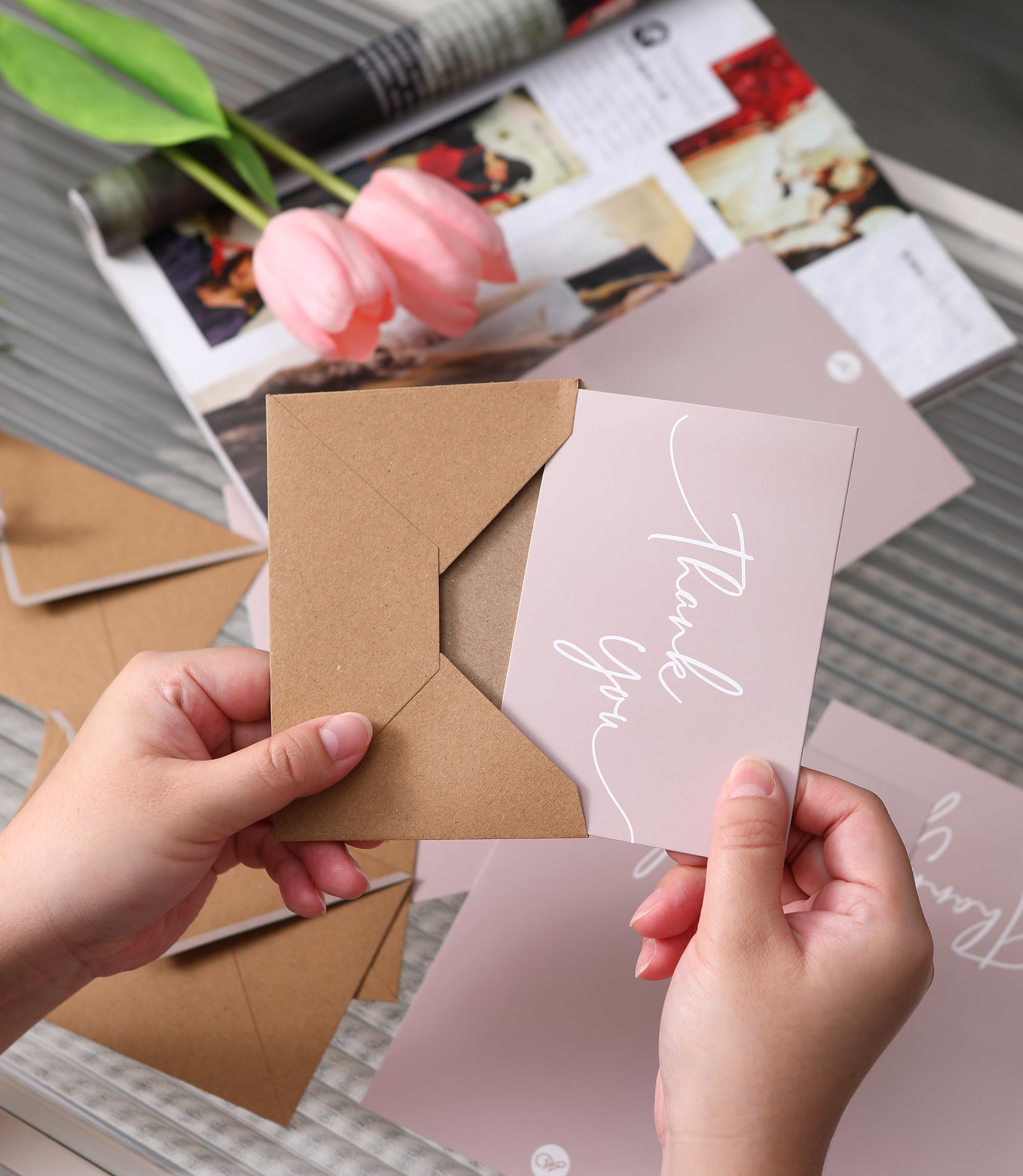 Ballerina Design Biglietti Di Ringraziamento Con Una Farfalla - Foto 5