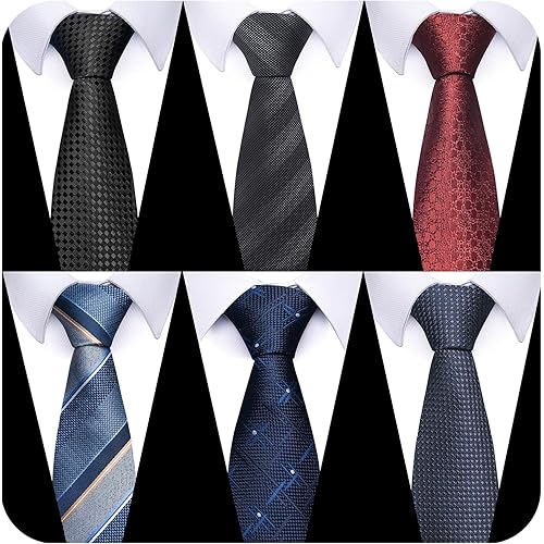 joy alice Tie For Men 6 PCS Necktie Woven Jacquard Neck Ties Set
