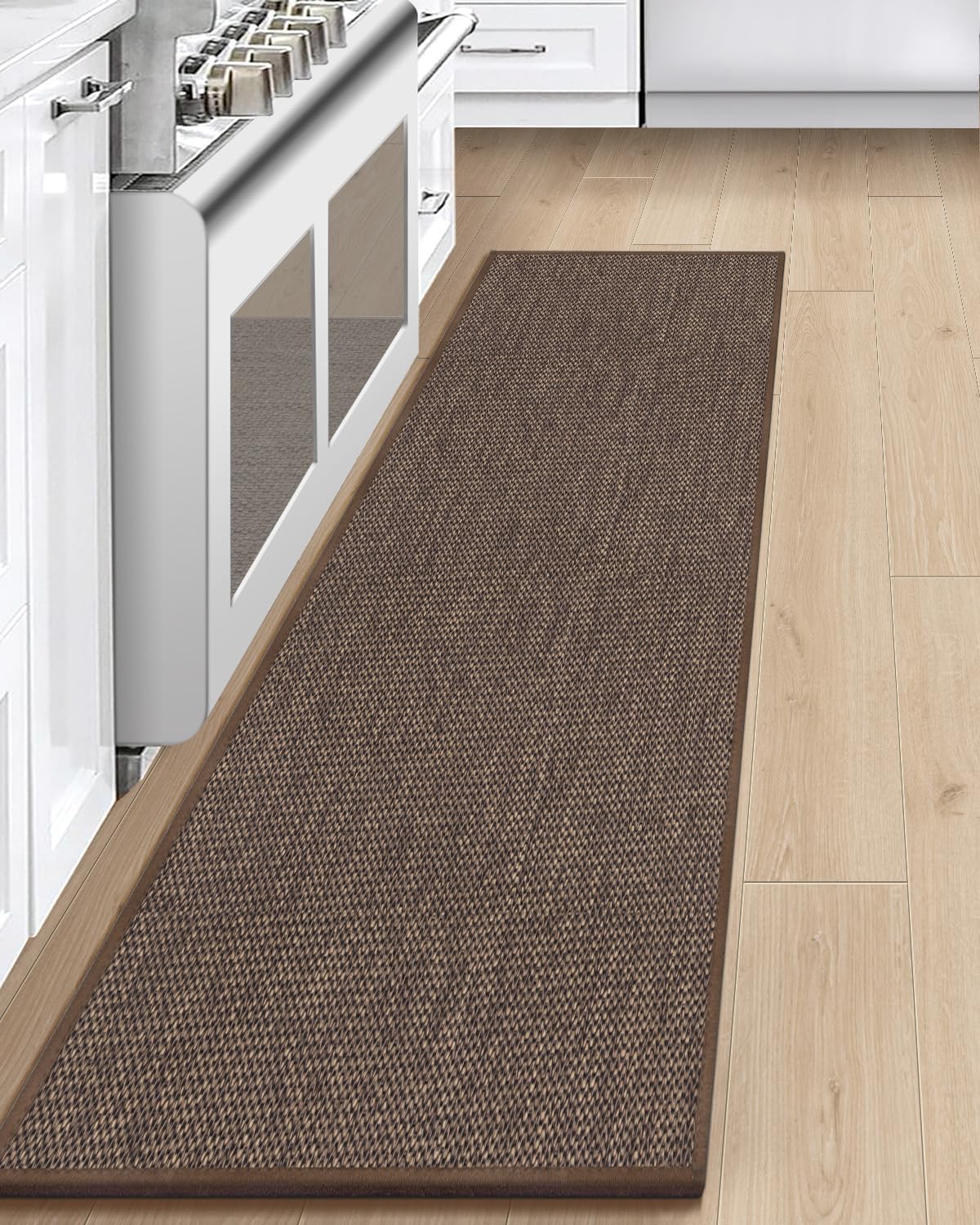 LEKEEPGO Alfombra Cocina Lavable Antideslizante 43.5x200cm, Alfombras Cocina Lavable, Alfombra Pasillo Larga, Tapete Cocina, Absorbente Alfombra para Cocina, Comedor, Lavadero, Pasillo, Gris — view 16
