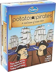 Think Fun Potato Pirates Coding Card Game and STEM Toy for Boys and Girls Age 7 and Up - A Fun Card Game of Potato War