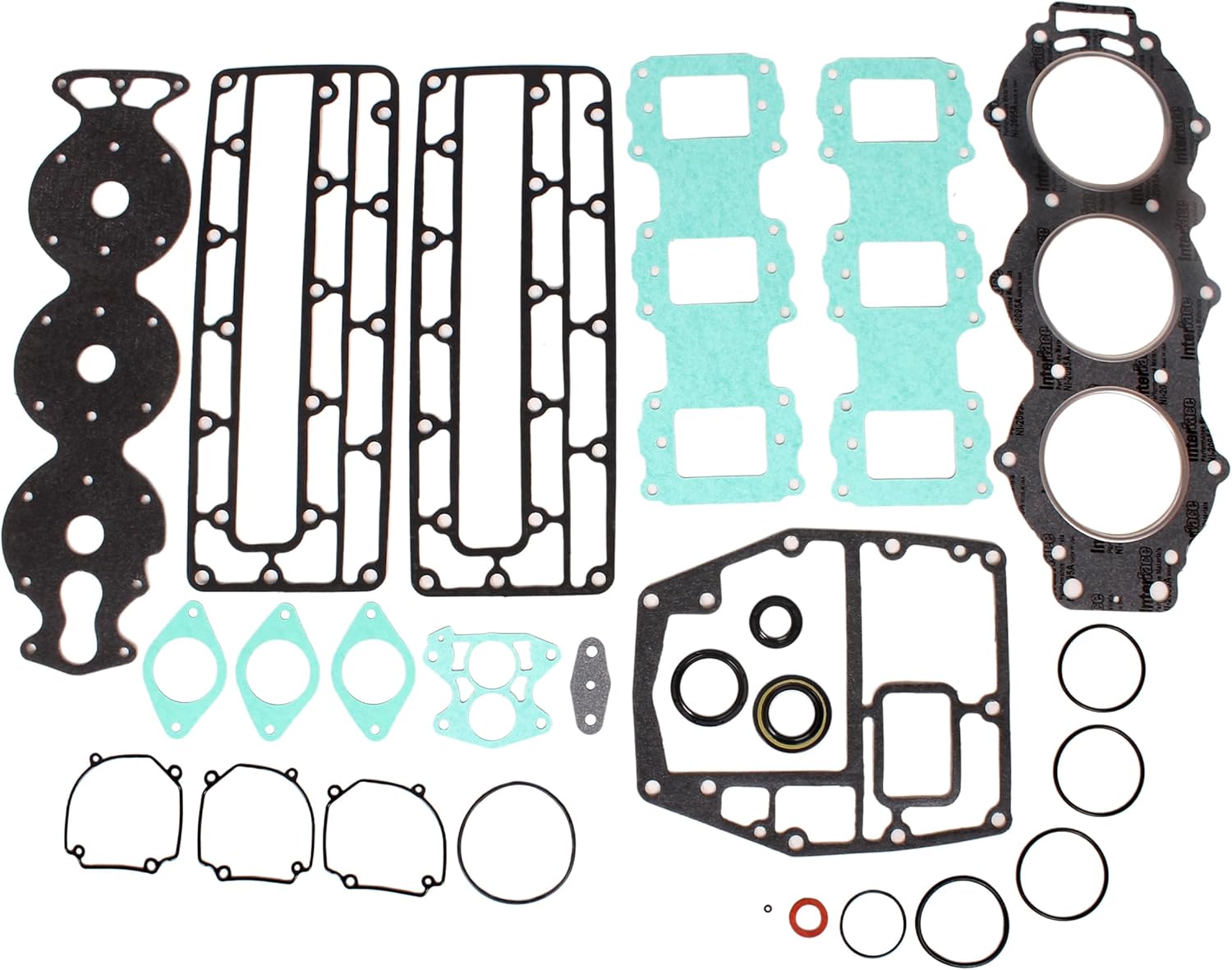 Boat Engine 6H1-W0001-00 6H1-W0001-01 6H1-W0001-02 6H1-W0001-A0 Power Head Gasket Kits for Yamaha Outboard Motor 90HP 90ETXN 90TRP 90ETLJ, Fit Sierra 18-4405