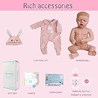 Vista 58 de Milidool Muñecas de bebé Reborn realistas de 20 pulgadas, cuerpo suave, muñeca de bebé de silicona realista, muñecas de bebé recién nacidas, muñecas