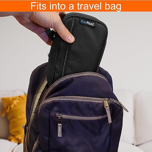 Miniatura 3 de Pequeño organizador de botellas de píldoras para viajes, bolsa de medicamentos, portador para medicamentos recetados - negro