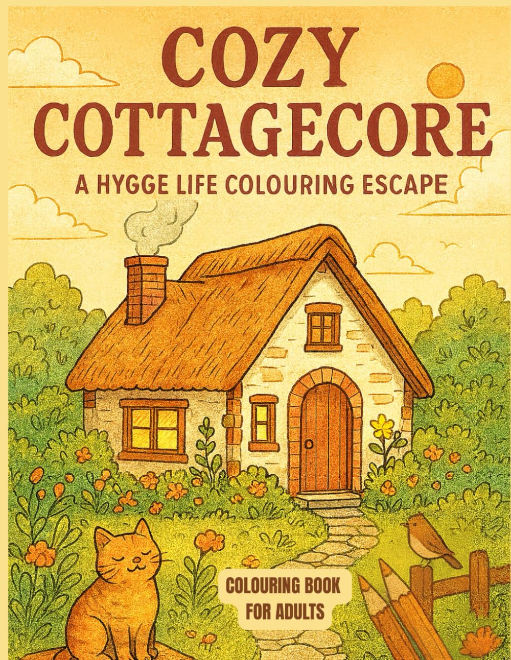 Cozy Cottagecore: A Hygge Life Colouring Escape: Colouring Book for Adults