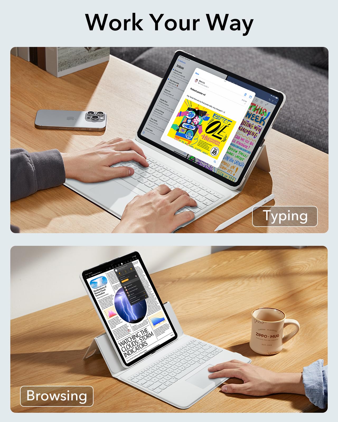 Amazon.co.jp: ESR Ascend キーボードケース iPad Pro 12.9 (第6/5/4/3
