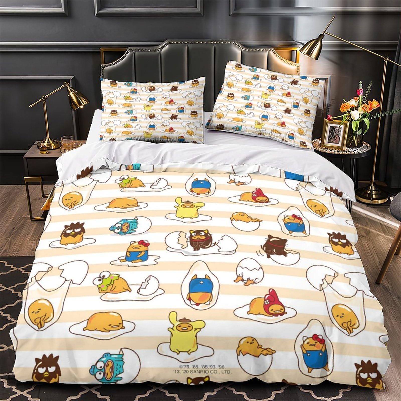 Housse de Couette Imprimé 3D en Microfibre Résistante et Facile à Entretenir avec Taies