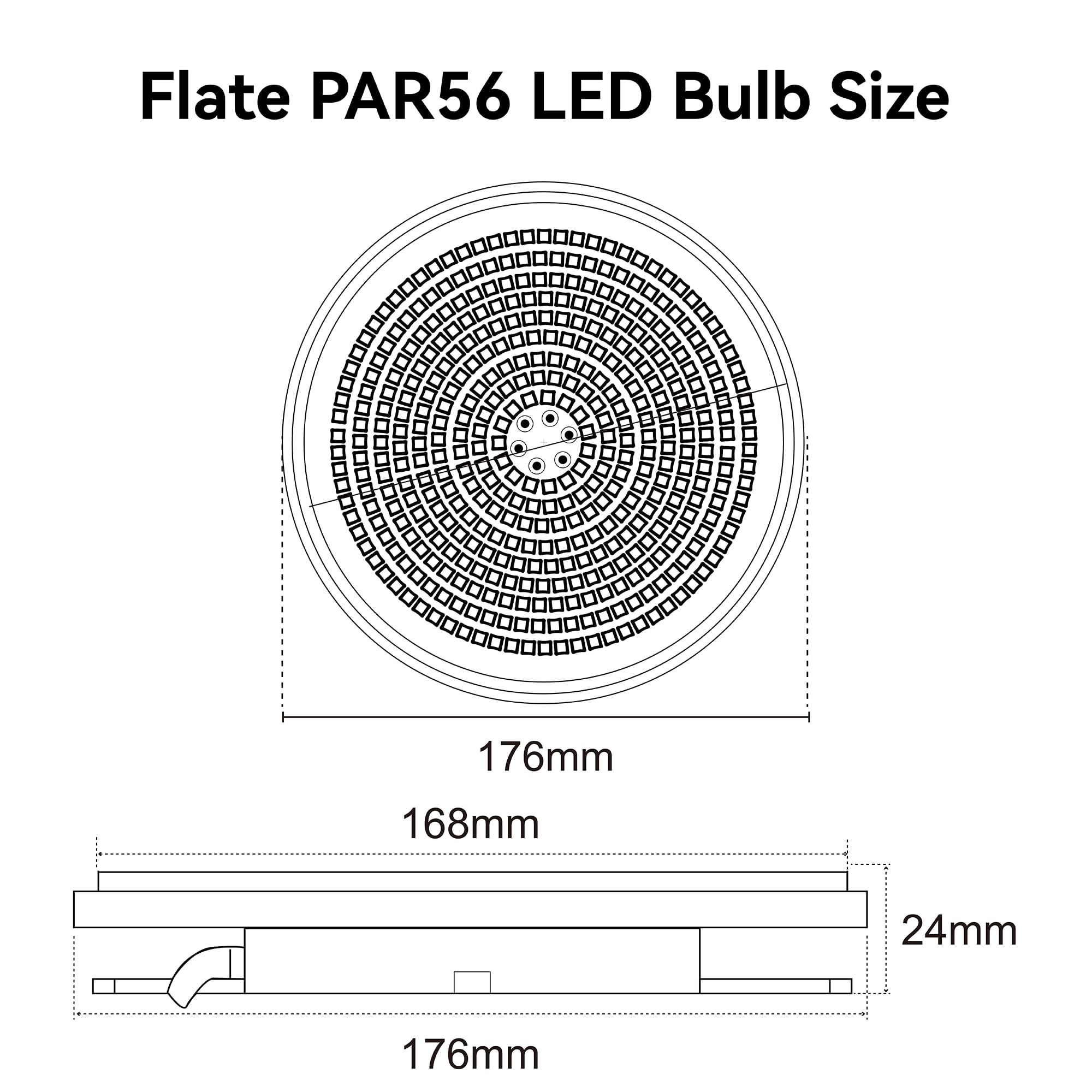 LyLmLe żywica wypełnione płaskie LED Basen światło, PAR56 35W RGB podwodne światło Multicolor Synchronizacja zewnętrzna z pilotem, 140 ° kąt wiązki, IP68 wodoodporny, 12V AC (2 lampy)