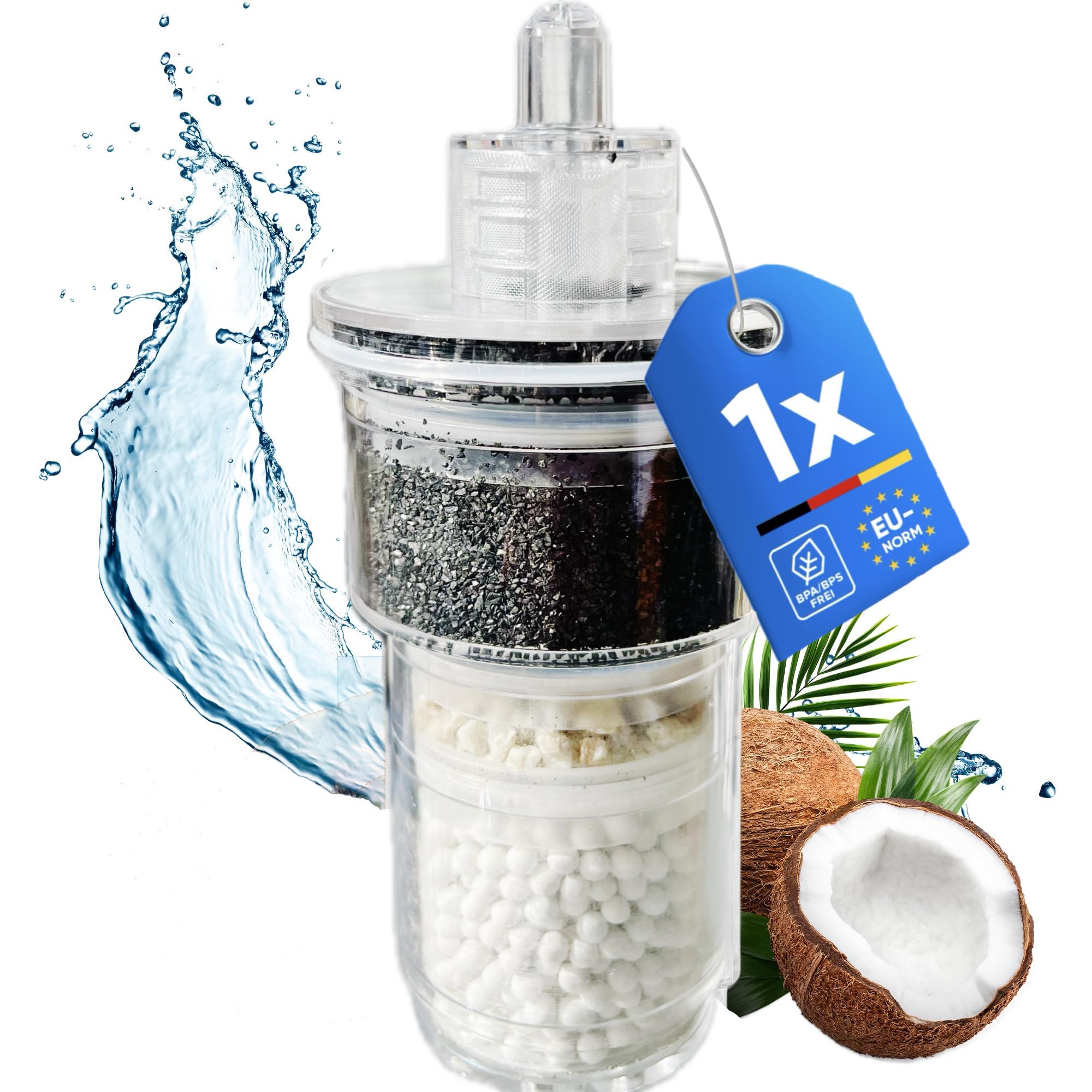 4-Schicht Wasserfilter Trinkwasser Aktivkohlefilter, Kalkfilter, Trinkwasser für Küche, Wasser filtern und genießen