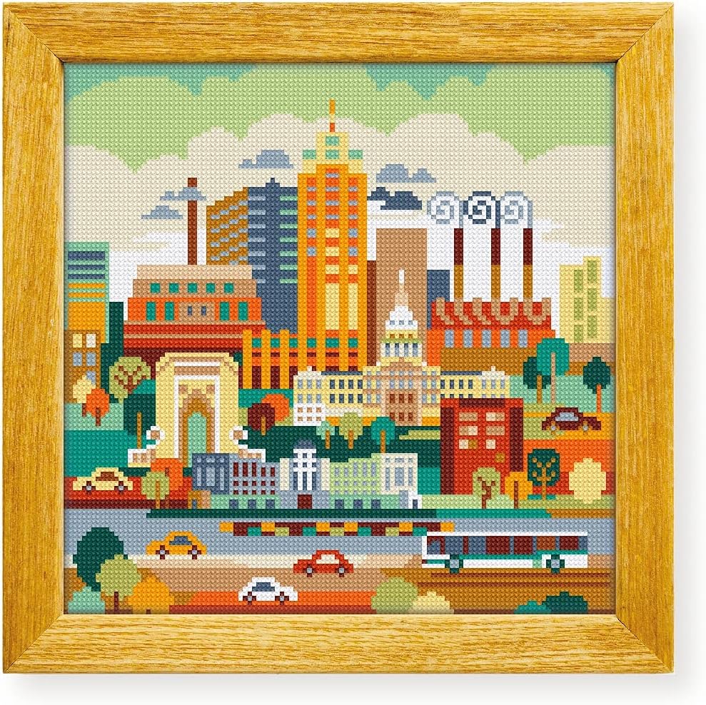 Awesome Pattern Studio Lansing DS937, Diamond Painting Kit, Diamond Art Kits for Adults, Full Drill 5D Diamond Dots Kits. All Items Included.