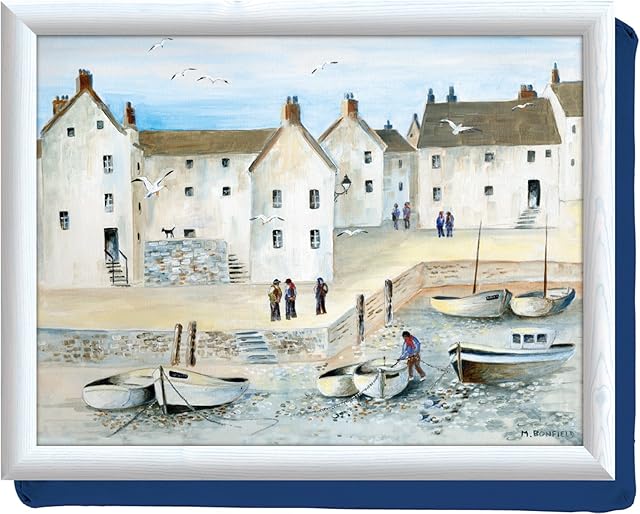 Creative Tops Cornish Harbour Bean Bag Cushion Lap tray, 44 x 34 cm (17" x 13")