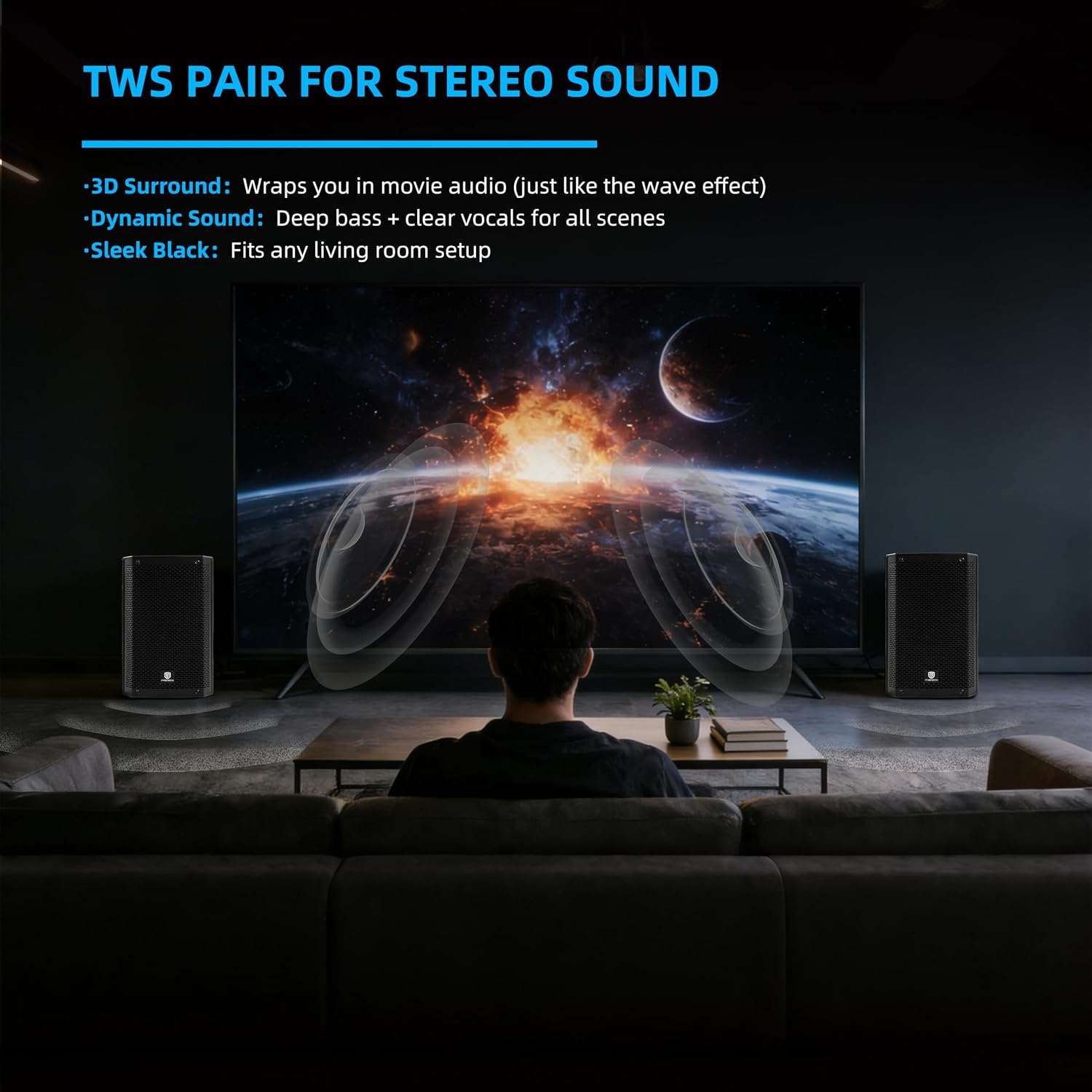 PRORECK SP8 8-Inch 3-Channel Powered DSP PA Speaker with Bluetooth & TWS | 1000W Peak Portable PA System for DJ, Live Sound, Party, and Stage Performances