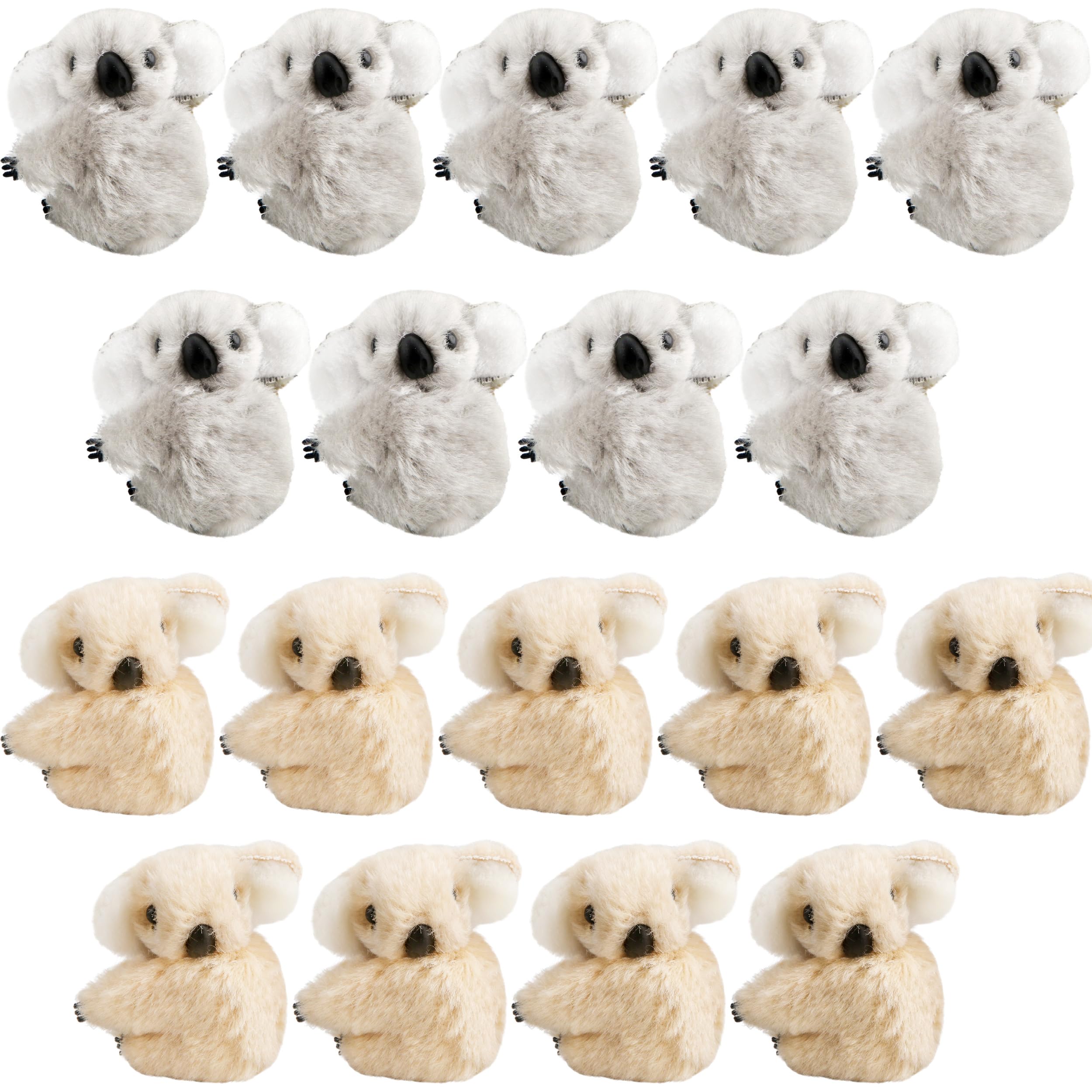18 Pcs Koala Clip Koala Pencil Buddy Cute Fuzzy Koala Clip on Pencil Koala Pencil Toppers for School Office Home Pencil Decoration Birthday Classroom Rewards Koala Theme Party Favors