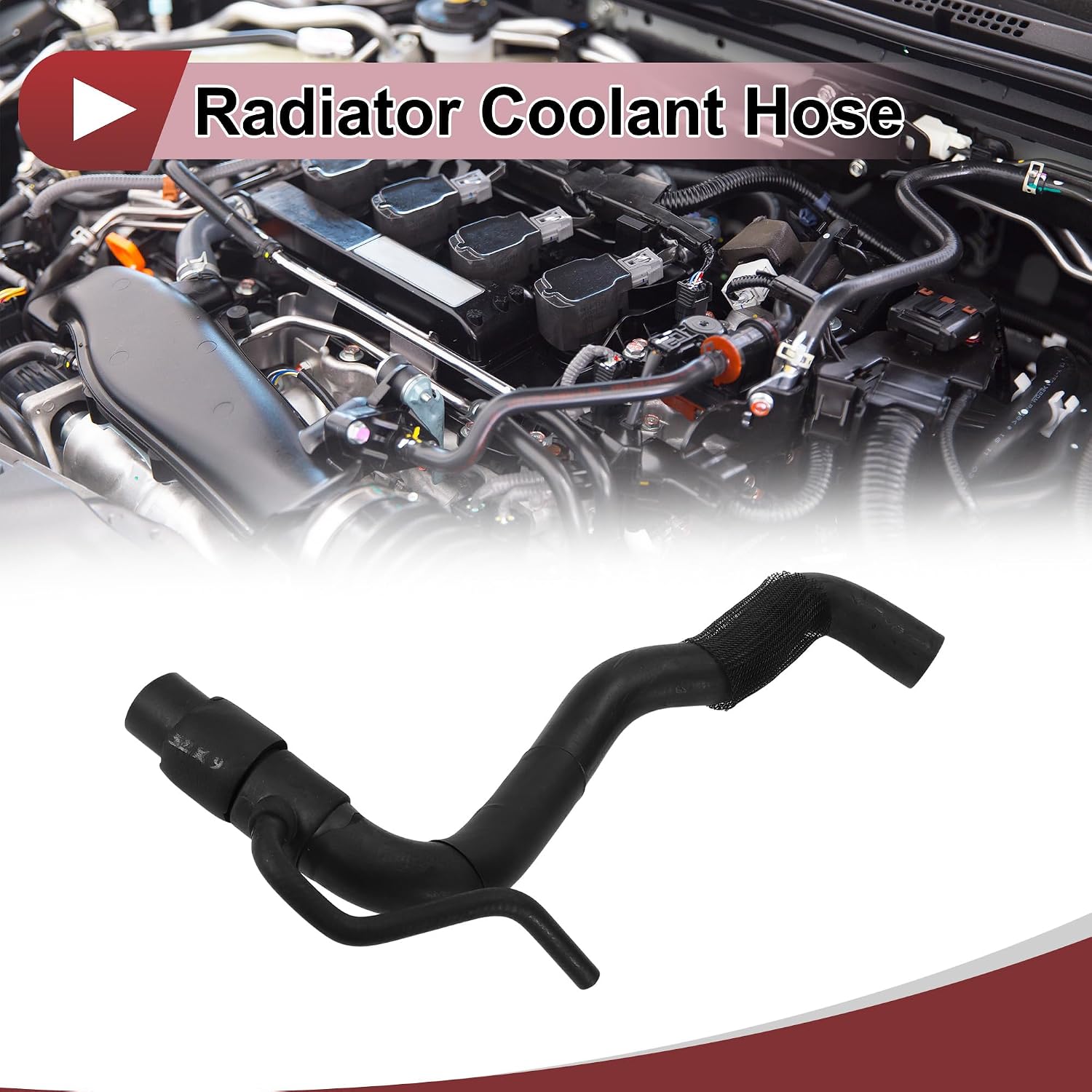 1 Pcs Radiator Coolant Hose for Toyota RAV4 2.5L 2006-2012 Engine Heater Hose No.1657128250 Black Rubber