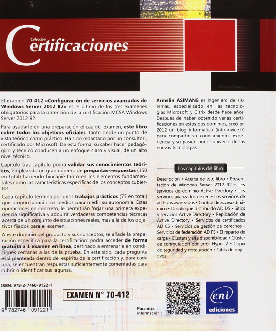 Windows Server 2012 R2 - Configuración de servicios avanzados Preparación para la certificación MCSA - Examen 70-412