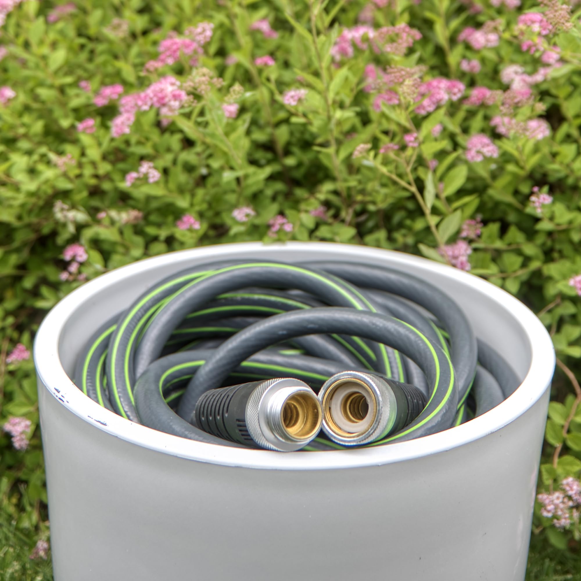 Teknor Apex 5102-100 - Manguera de jardín flexible con control de torceduras, color gris