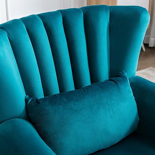 Miniatura 22 de Sillas de lectura Accent Midcentury - Sofá esquinero moderno y cómodo con respaldo copetudo para sala de estar, dormitorio, sala de recepción,