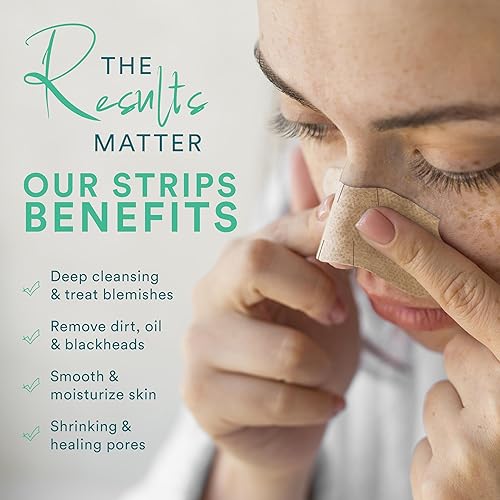 Miniatura 4 de LivaClean Tiras de poros con ácido salicílico, hamamelis y aloe vera, removedor de puntos negros para eliminación de puntos negros de los poros de