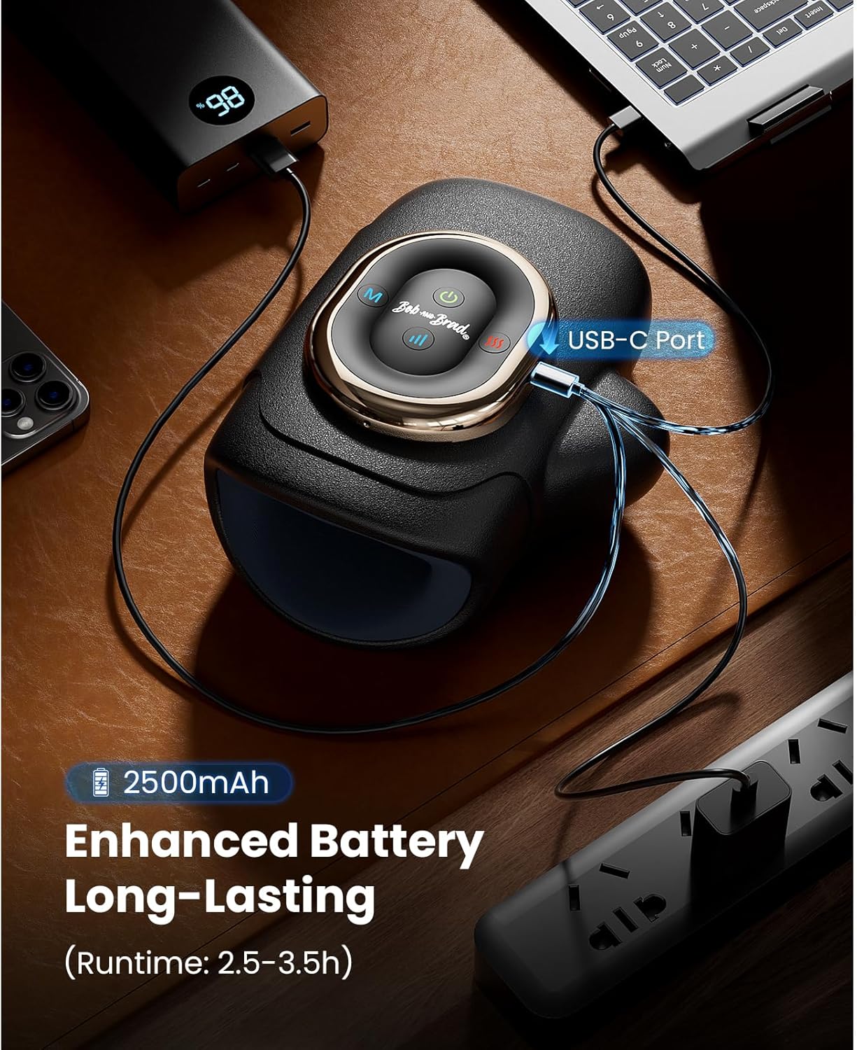 BOB AND BRAD Hand Massager with Heat and Compression, Individual Fingers, FSA-HSA Eligible, Cordless HandSpa Pro Hand Massager for Arthritis and Carpal Tunnel, Pain Relief, 5 Intensity Settings - Image 8