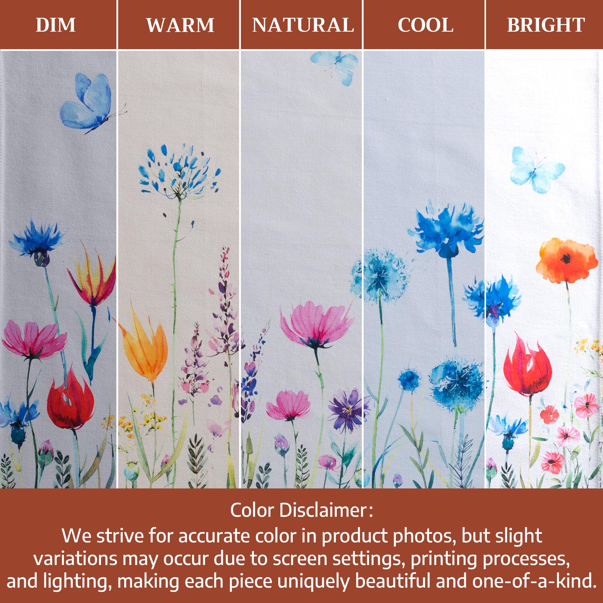 Maison d' Hermine Flower in The Field 100% Baumwolle Set von 3 Multi-Purpose Küchenhandtuch | Bar Handtücher | Frühling/Sommer (50 cm X 70 cm)