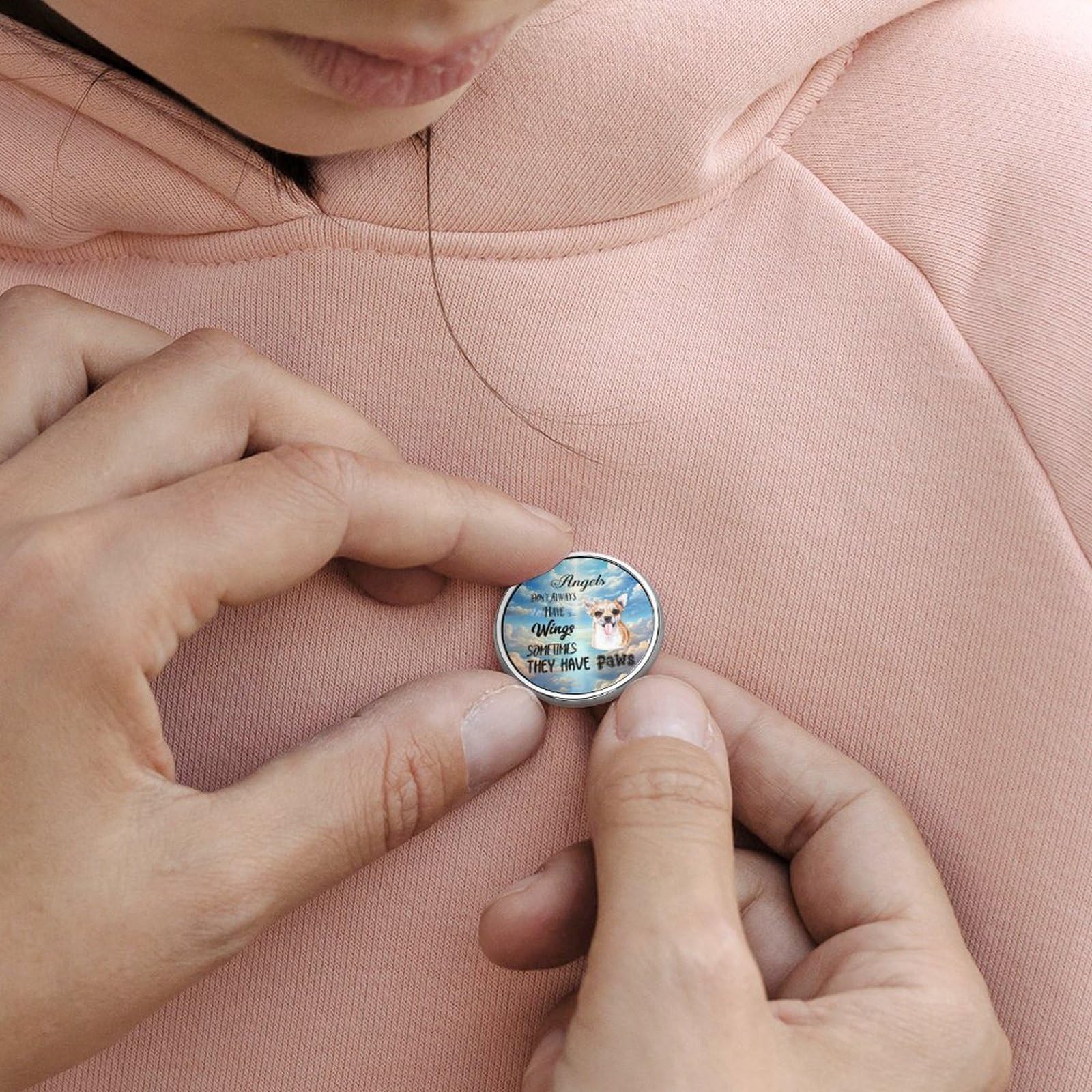 Emaille-Anstecknadeln mit Engelsflügeln, Hutnadeln, Loss of Loved Pins in Loving Memory Hund Tier Rucksack Pins Neuheit Hundebesitzer Geschenk Welpe Hund Anstecknadeln Geschenk für Rucksack Jacken