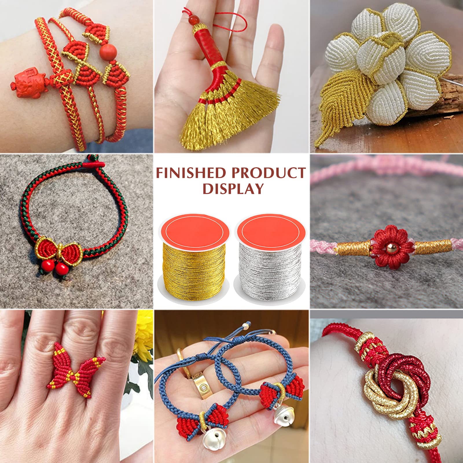 GUOYIHUA Lot De 5 Rouleaux De Cordon Métallique Pour Bricolage - 250 M