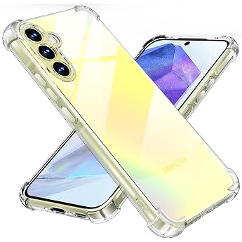 Tentoki for Samsung Galaxy A55 5G Case Mobile Phone Case Anti-Yellowing Military protective case TPU silicone slim shockproof anti-scratch transparent