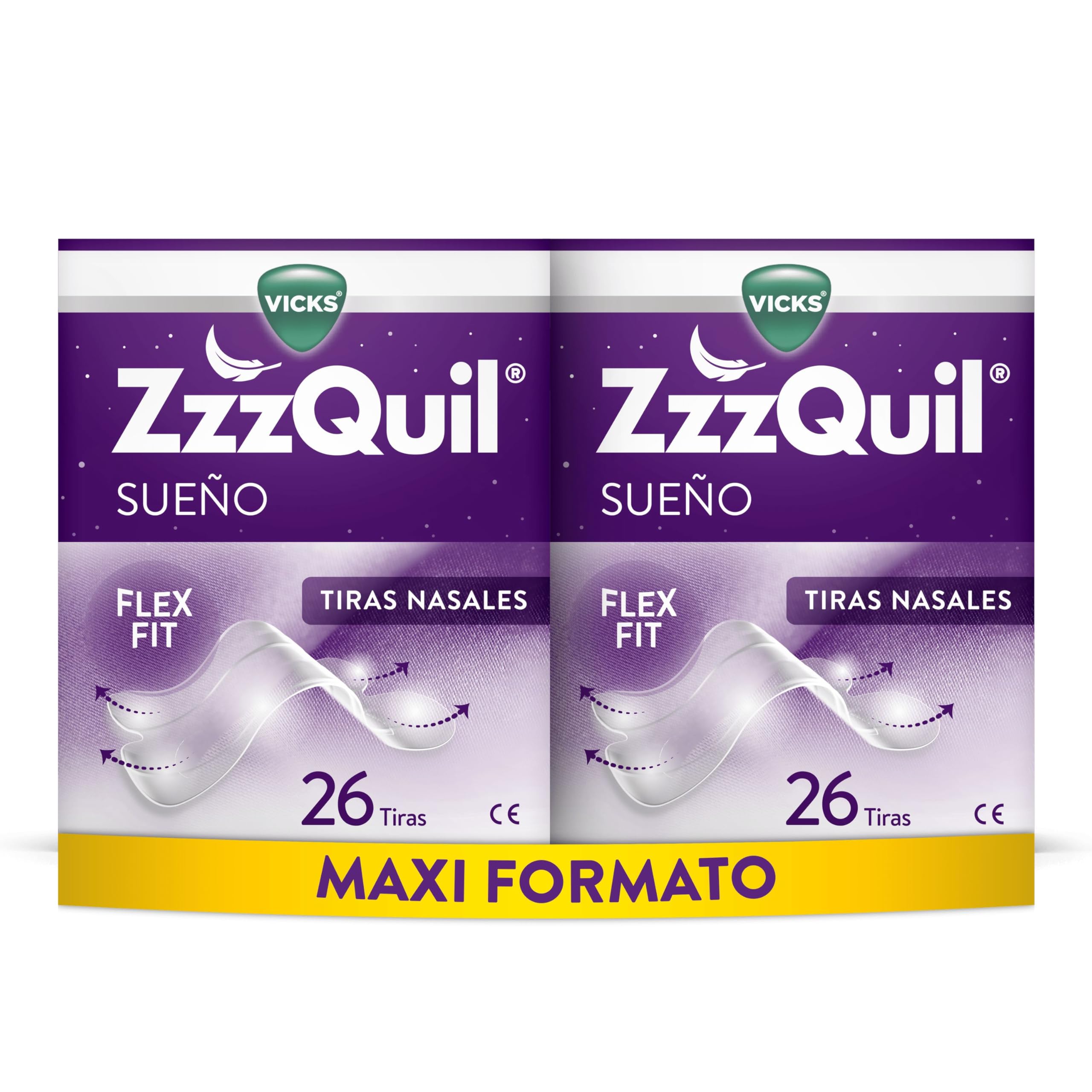 ZzzQuil Tiras Nasales Sueño 52 Unidades, Alivia Congestión y Ronquidos