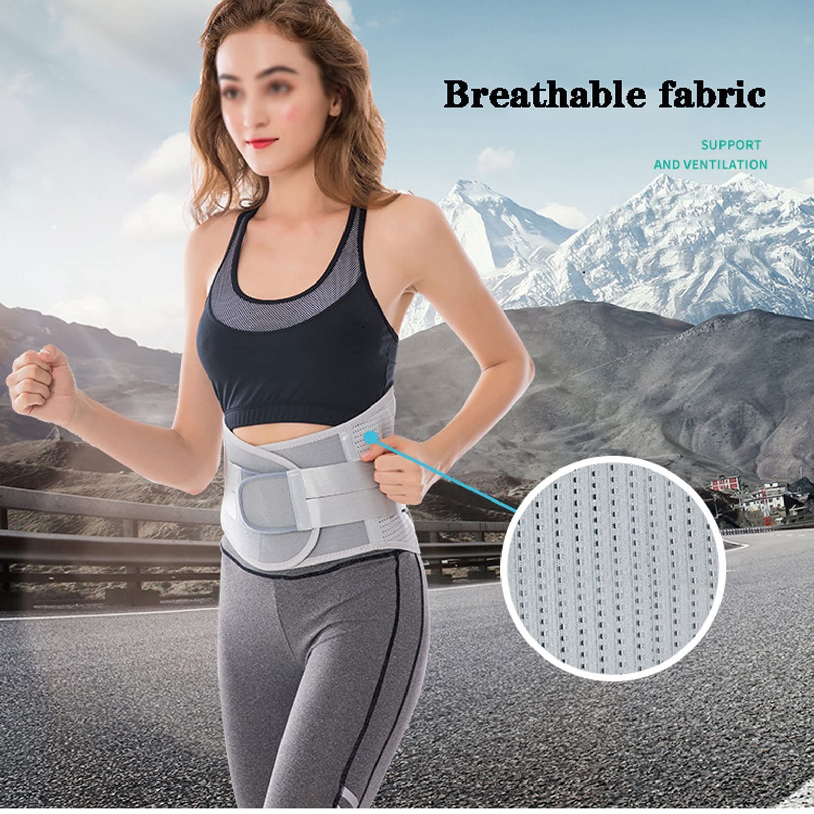 Ceinture de Soutien Lombaire - Ceinture Dorsale pour Femmes et Hommes avec Double Sangles réglables pour soulager la Douleur Sciatique Sténose vertébrale Scoliose Hernie discale (XXL) ()