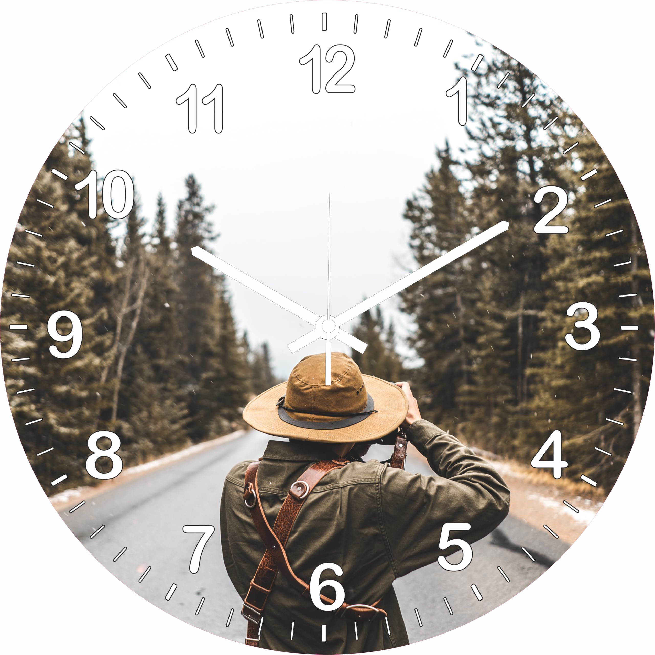 SOLO ORA Reloj de pared personalizable con foto/imagen y/o texto, 40 cm de diámetro, de Forex, ideal como regalo de San Valentín, regalo personalizado (40 cm)