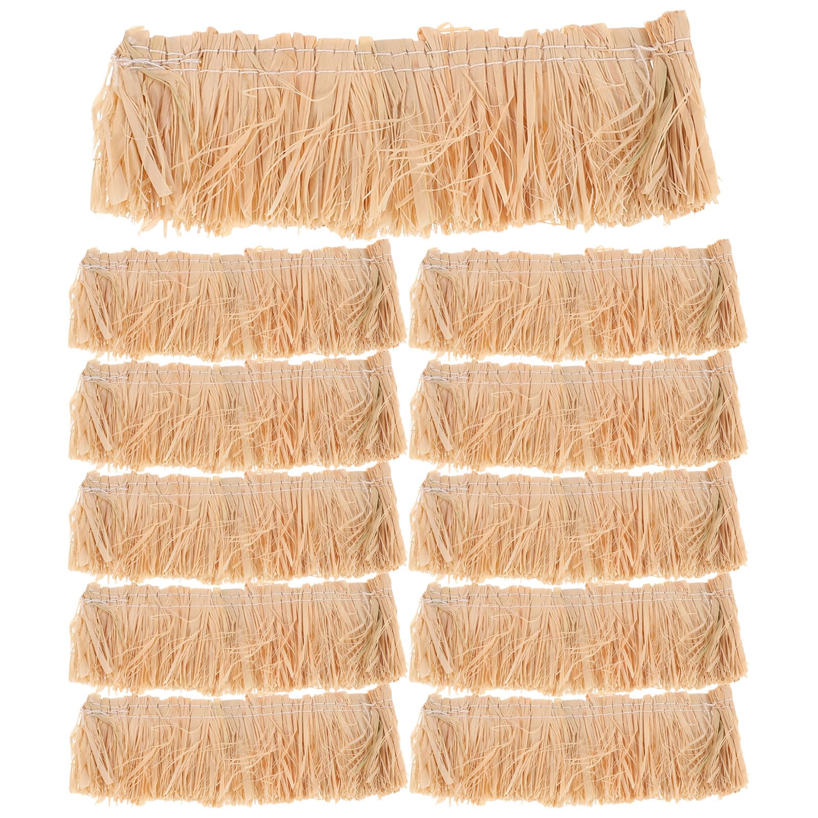DIYEAH 12pcs Miniature Artificial Thatch Roll - DIY Hay Roofs Model Straw Bales Roofing for Micro Landscape Architecture Models 3.93x1.57"