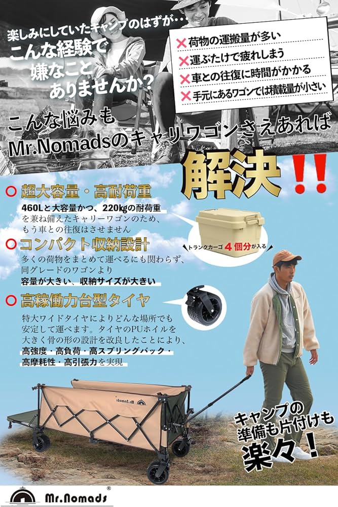 Amazon | 【MR. NOMADS】460L ラグビー日本代表採用メーカー キャリー