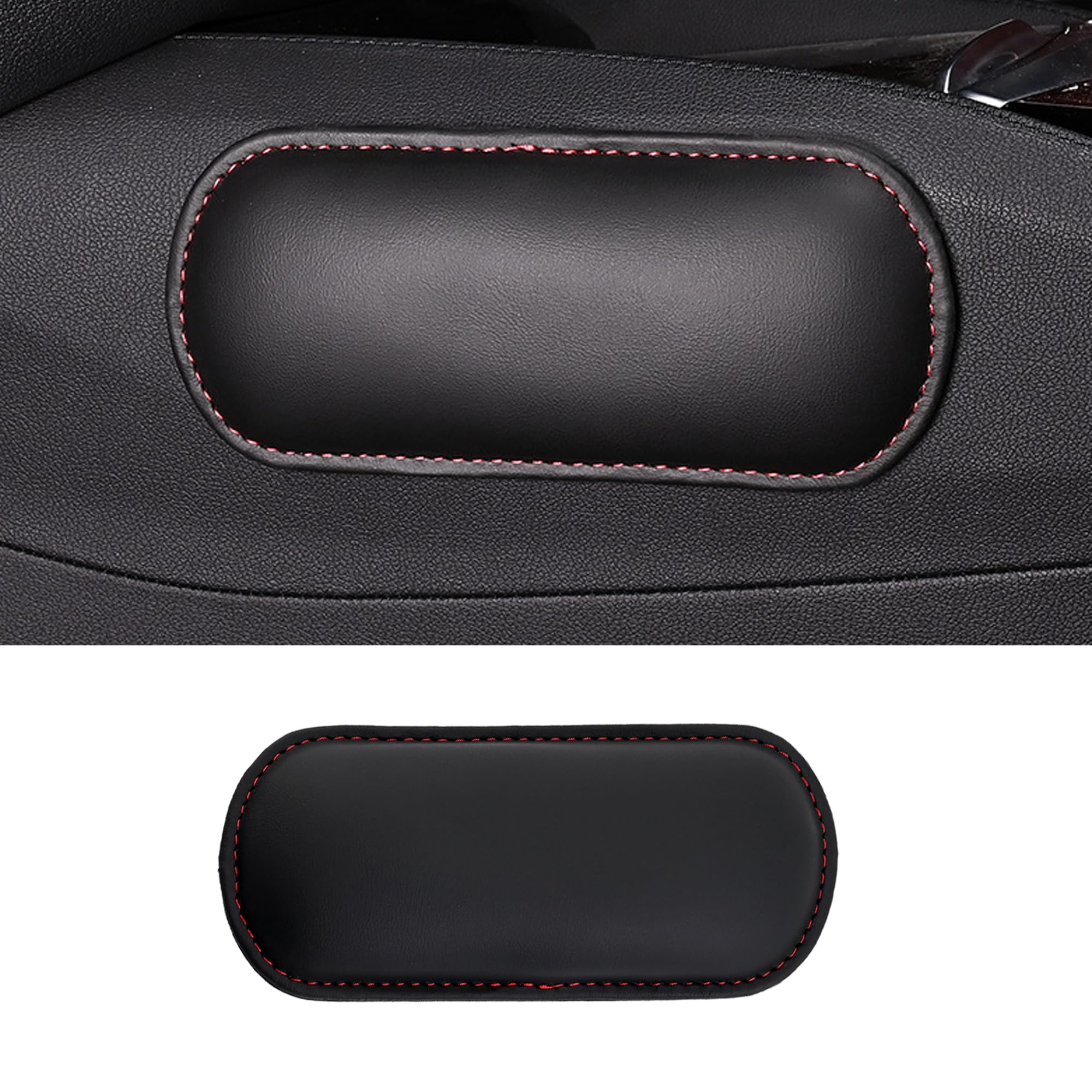 Rodilleras para Reposabrazos Coche Almohadilla para Reposabrazos Rodillera para Coche Rodilleras para Cojín de Piernas, Consola Central de Automóvil, Apoyo Cómodo, Consola de Coches (Negro 1)