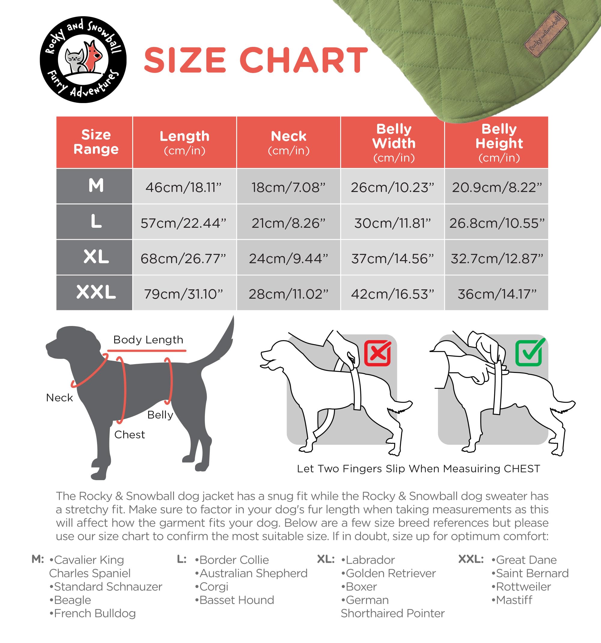 Rocky + Snowball - Abrigo para perro, chaquetas reversibles 2 en 1 para perros medianos y grandes, abrigo de invierno impermeable para perros para clima frío