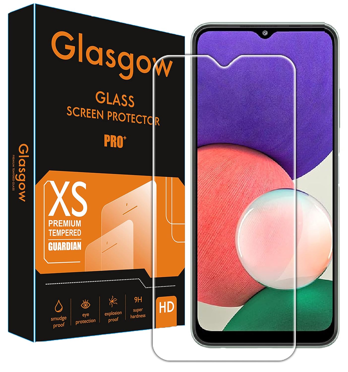 Glasgow |For Samsung Galaxy A13 | Tempered Glass Screen Protector Guard | Bubble Free Installation | Gorilla for Smartphone