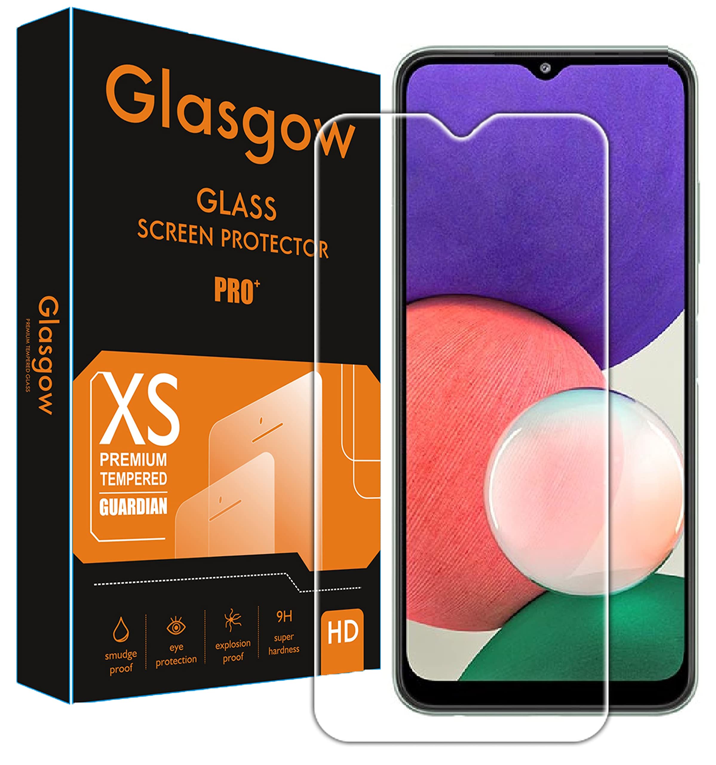 Glasgow |For Samsung Galaxy A13 | Tempered Glass Screen Protector Guard | Bubble Free Installation | Gorilla for Smartphone (B09Y1DXNQ8) Amazon Price History, Amazon Price Tracker