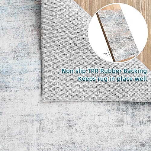 Miniatura 27 de Dripex Alfombra de piel sintética de conejo de 5 x 7 pies, alfombras esponjosas para sala de estar, alfombras lavables a máquina para dormitorio