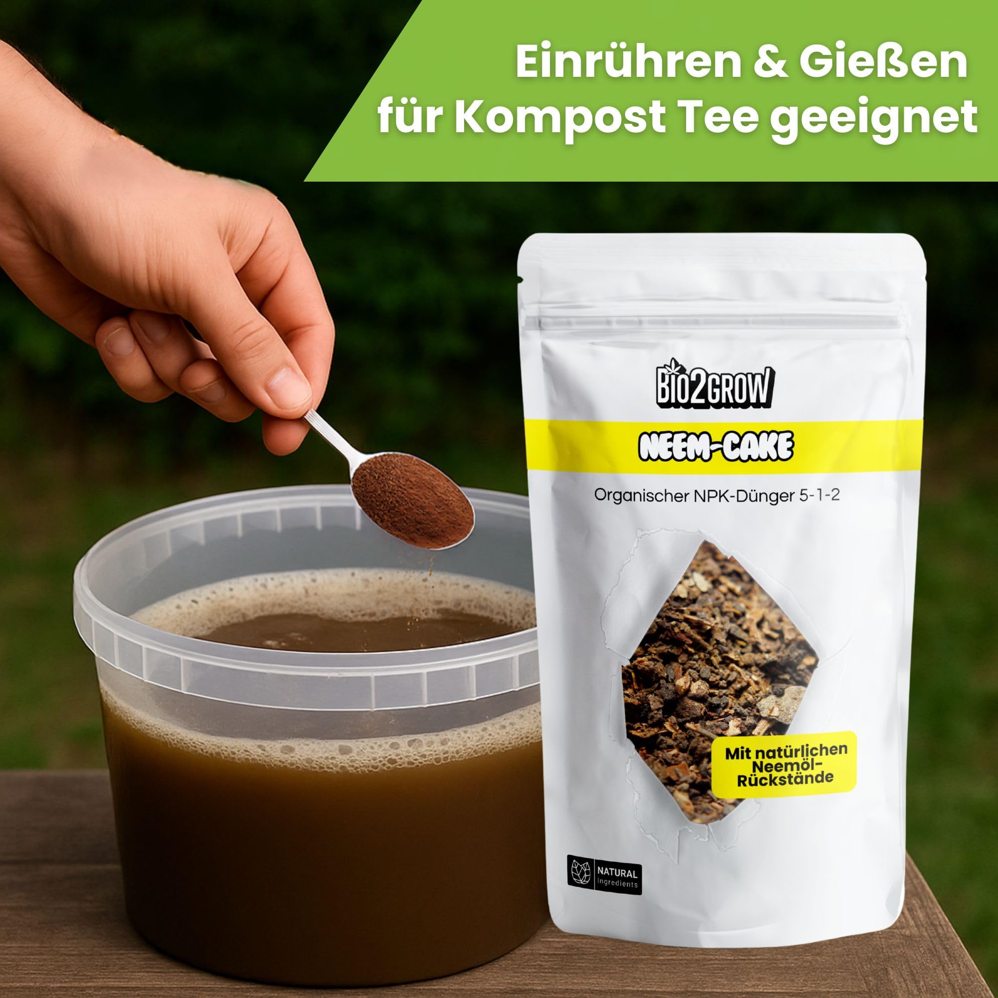 Neem Cake 5 KG – natürlicher Bodenhilfsstoff, organischer Dünger für Bodenverbesserung