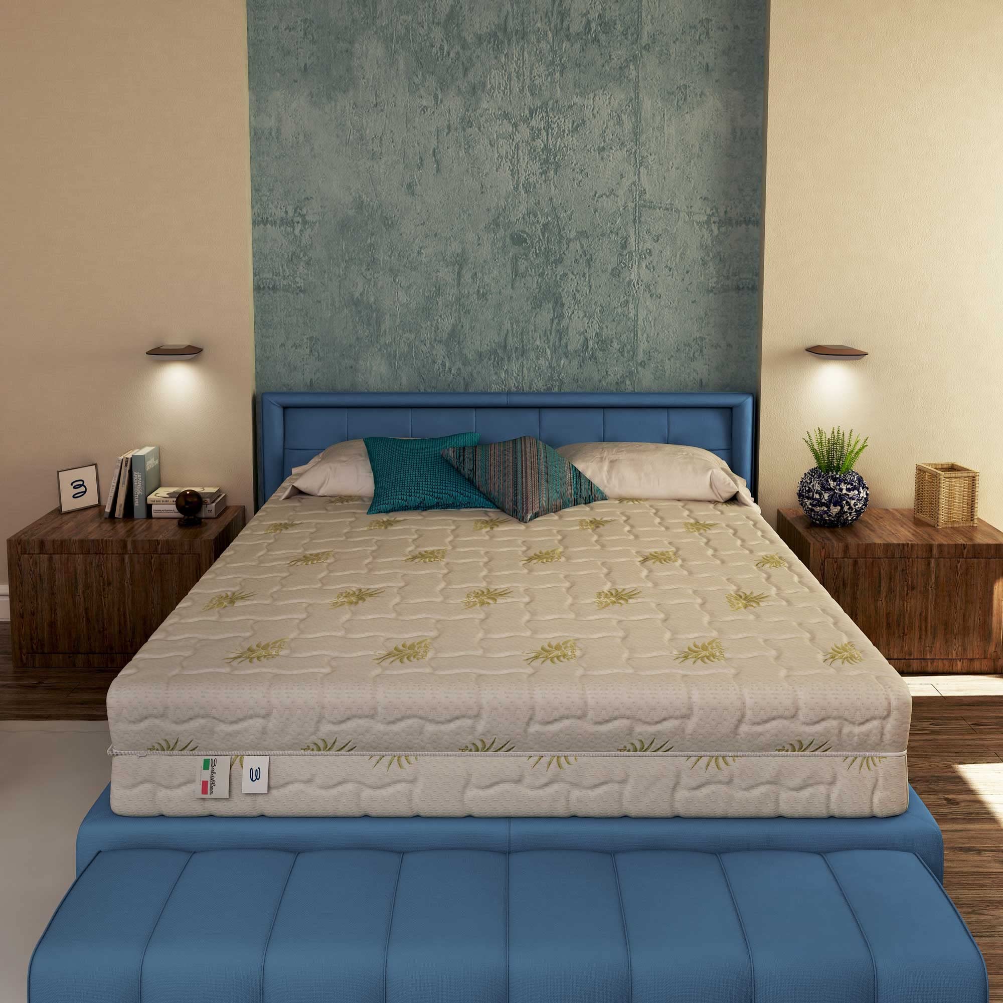 Baldiflex Emporio Materasso Matrimoniale in Memory 7 cm, Premium, con Fodera Aloe Vera 160x190x25 cm